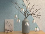 DIY: Die Schneeglöckchen sind da – oder – Schneeglöckchen aus Papier basteln