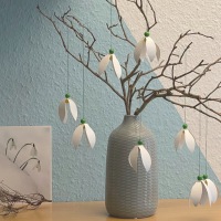 DIY: Die Schneeglöckchen sind da - oder - Schneeglöckchen aus Papier basteln